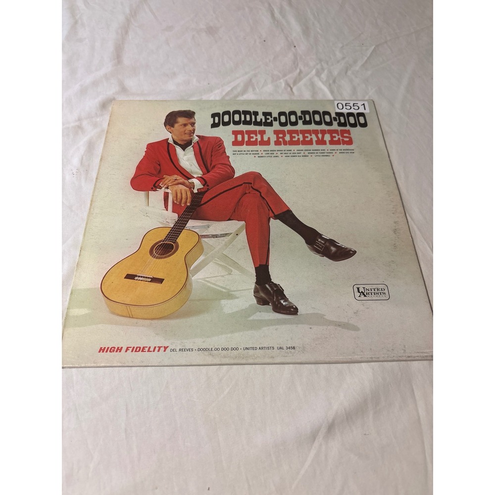 United Artists‎ Doodle-Oo-Doo-Doo Del Reeves LP 12" Black Good 1965 Country Mono